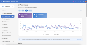 Bing Webmaster Tools AI Performance Report in Beta