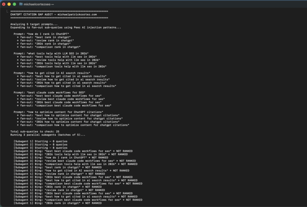 Claude Code ChatGPT Citation Gap Audit Workflow